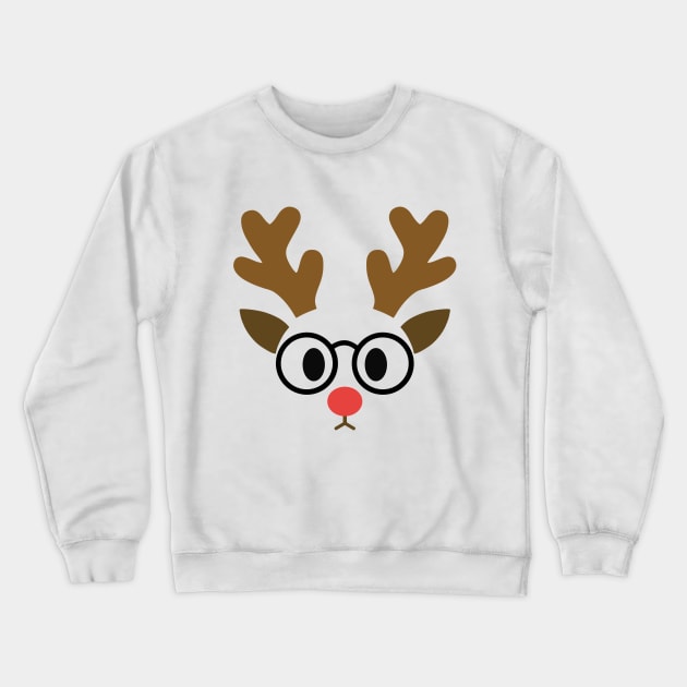 Rudolph Face Crewneck Sweatshirt by DaphInteresting